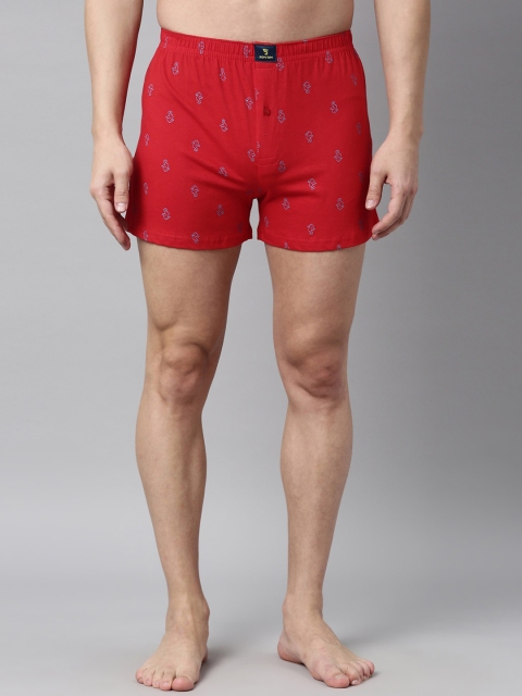 

Joven Men Pack Of 2 Red & Blue Printed Cotton Boxers JB2K-SE