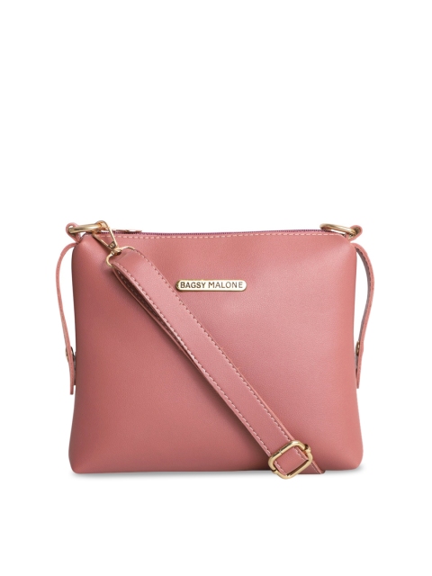 

Bagsy Malone Pink PU Structured Sling Bag