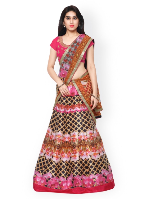 

Saree mall Multicoloured Printed Semi-Stitched Lehenga Choli with Dupatta, Multi