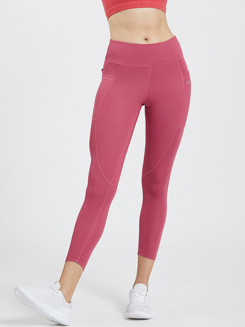 

CREEZ Women Pink Solid Skinny Fit Antimicrobial Rapid Dry Tights