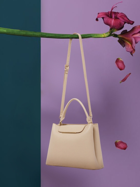 

Forever New Nude-Coloured Structured Shoulder Bag