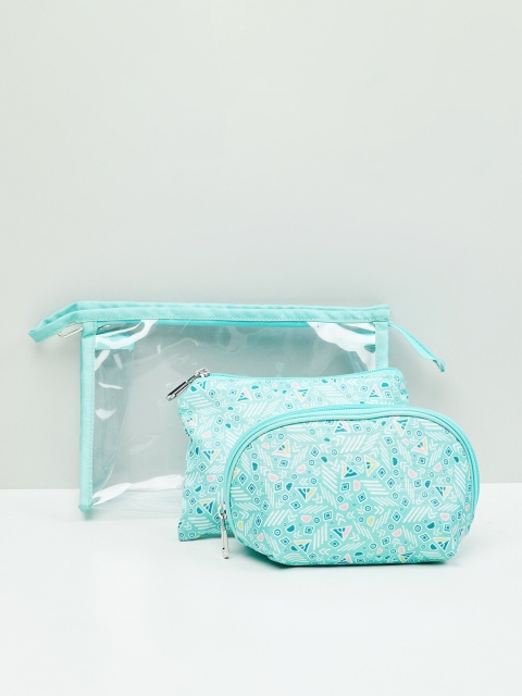 

max Women Set Of 3 Blue & Pink Printed Zip Around Wallet