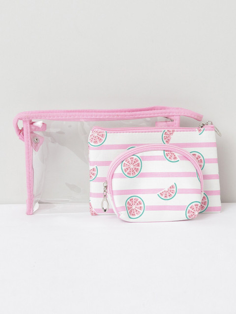 

max Women Pink PU Zip Around Wallet