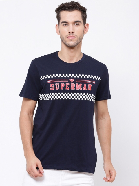 

Free Authority Men Navy Blue Pure Cotton Superman Printed Pure Cotton T-shirt