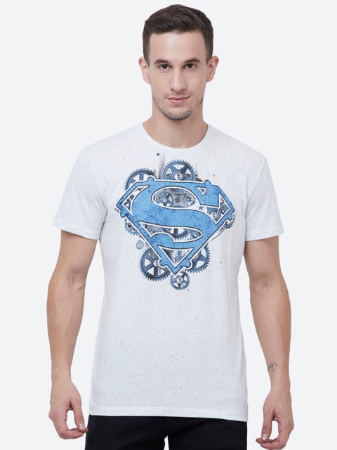 

Free Authority Men White Superman Printed T-shirt