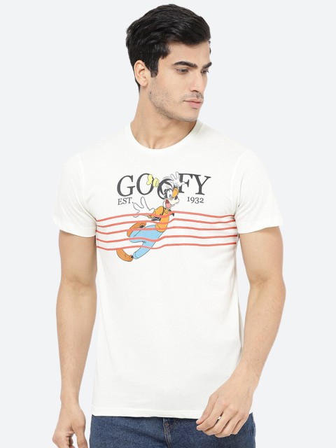 

Free Authority Mickey & Friends featured Men White & Red Printed Cotton T-shirt