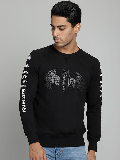 

Free Authority Men Black Batman Printed Sweatshirt