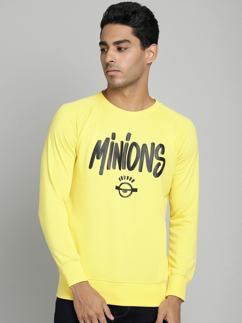 

Free Authority Men Yellow Minions Printed Sweatshirt