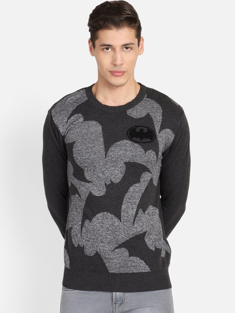 

Free Authority Men Black & Grey Batman Printed Pullover