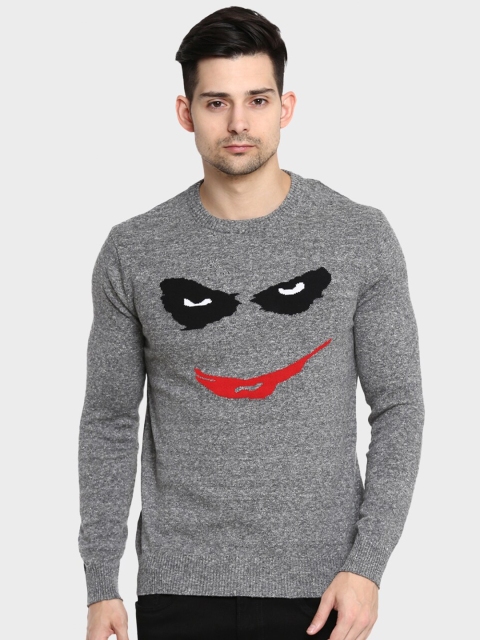 

Free Authority Men Black & Red Humour and Comic Printed Pullover