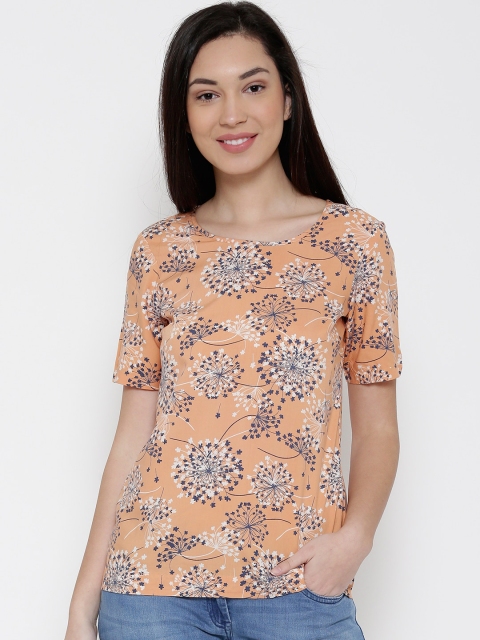 

Park Avenue Women Orange Printed Regular Top