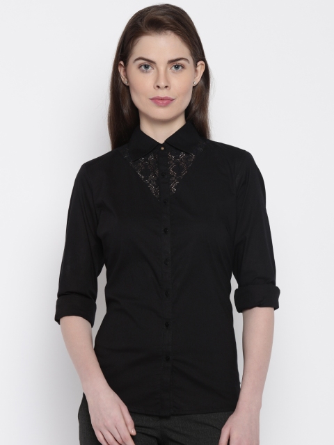 

Park Avenue Women Black Formal Shirt
