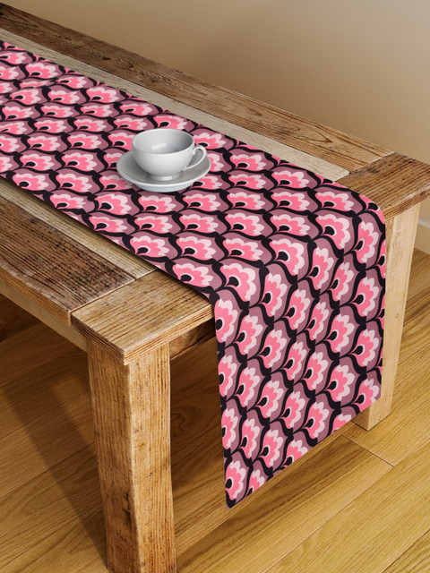 

Alina decor White & Green Digital Printed Table Runner