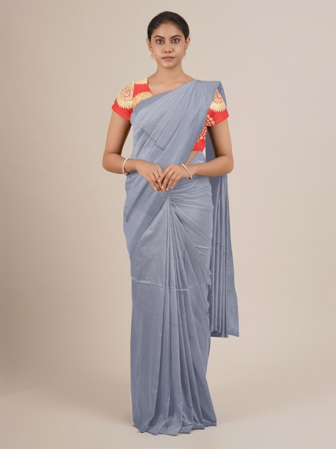 

Pothys Grey Satin Saree