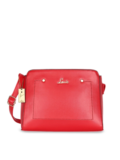 

Lavie Red PU Structured Sling Bag
