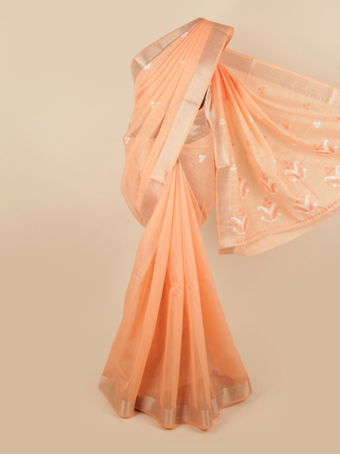 

Pothys Women Orange Cotton Blend Saree