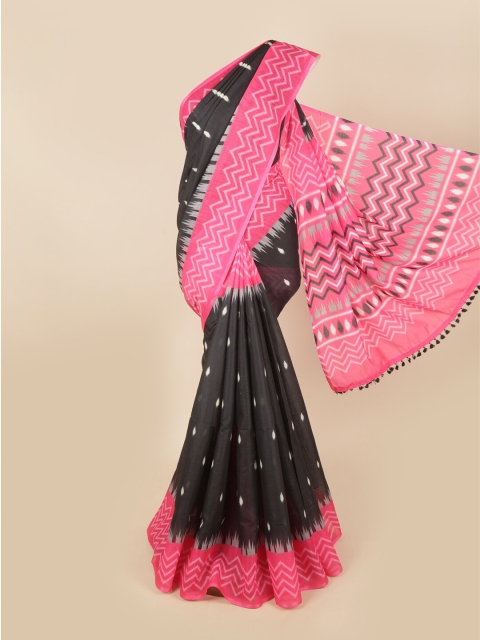 

Pothys Black & Pink Saree