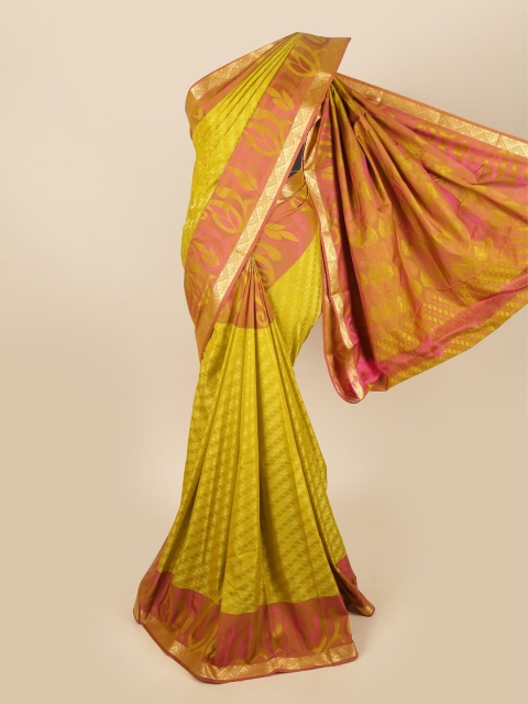 

Pothys Green & Brown Woven Design Saree