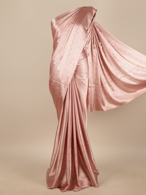 

Pothys Peach-Coloured Satin Saree