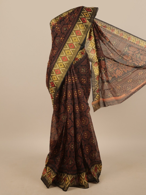 

Pothys Black & Red Floral Saree