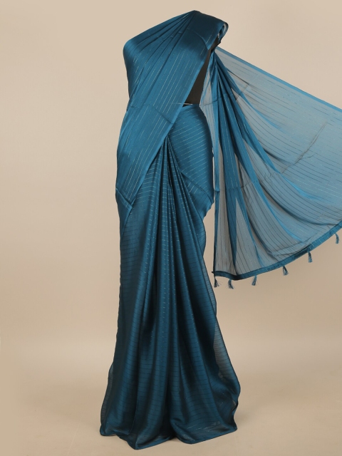 

Pothys Teal Striped Saree