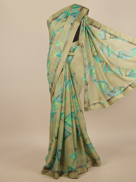 

Pothys Green & Turquoise Blue Saree