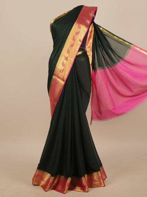 

Pothys Green & Pink Zari Saree