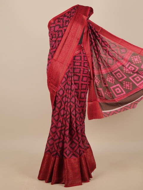 

Pothys Pink & Black Saree