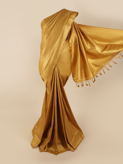 

Pothys Gold-Toned Ethnic Motifs Zari Pure Silk Banarasi Saree