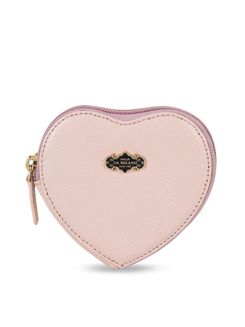 

Da Milano Unisex Pink Leather Pouch