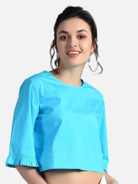 

AARA Blue Regular Crop Top