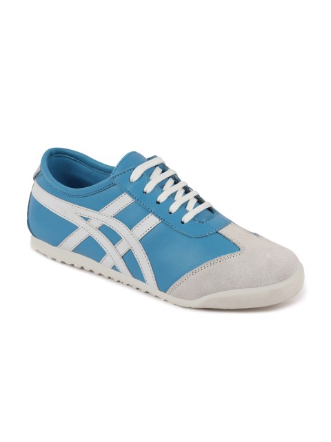 

FAUSTO Men Blue & Grey Striped Sneakers