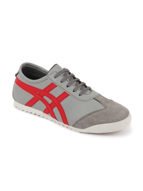 

FAUSTO Men Grey Colourblocked PU Sneakers