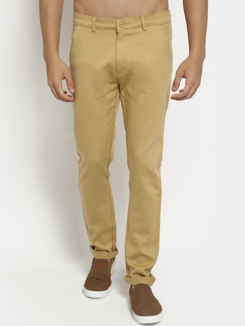 

Rodamo Men Khaki Brown Slim Fit Chinos Trousers