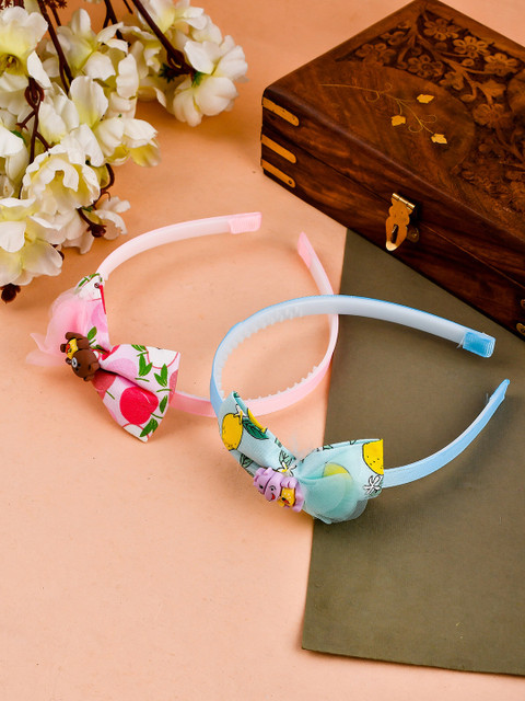

Silvermerc Designs Girls Pink & Blue Set of 2 Hairband