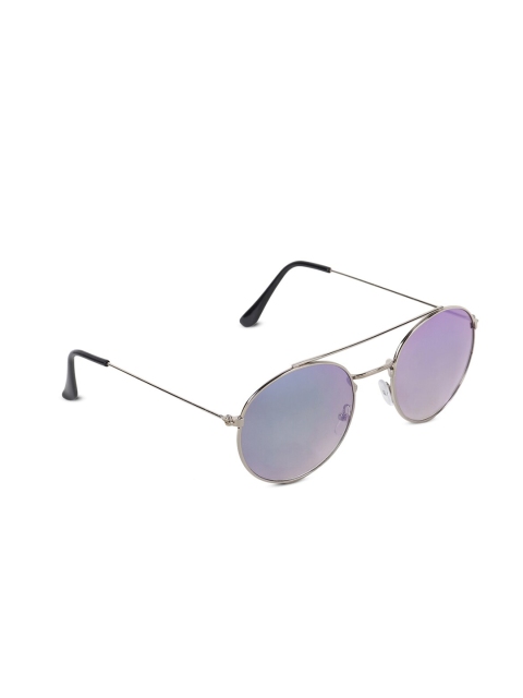 

Swiss Design Unisex Mirrored Lens & Silver-Toned Round UV Protected Lens SDSG21-OFOR05