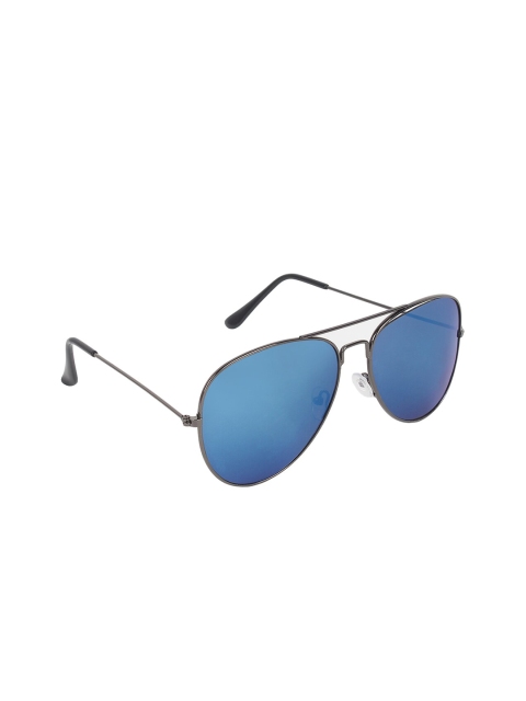 

Swiss Design Blue Lens & Black Aviator Sunglasses with UV Protected Lens