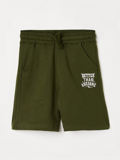 

Fame Forever by Lifestyle Boys Olive Green Regular Shorts