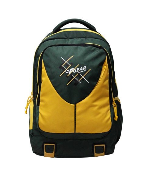 

F Gear Unisex Green & Yellow Colourblocked Laptop Backpack