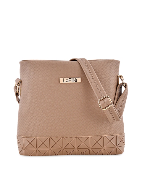 

LaFille Beige PU Swagger Sling Bag