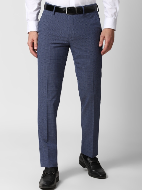 

Peter England Men Navy Blue Slim Fit Formal Trousers