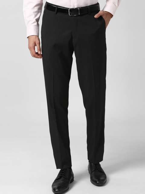 

Peter England Men Black Slim Fit Formal Trousers