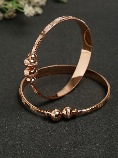 

NEUDIS Women Set of 2 Rose Gold-Plated Cuff Bracelets