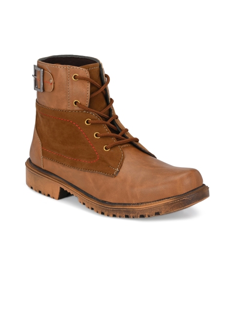 

Big Fox Men Tan High-Top Flat Boots