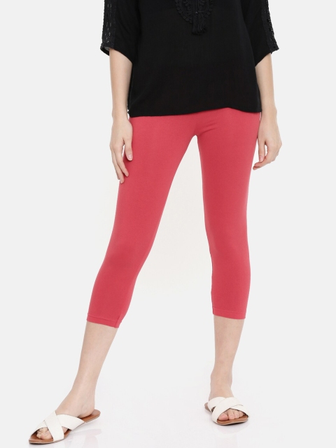 

Bitz Women Organic Cotton Coral Slim Fit Capri Legging