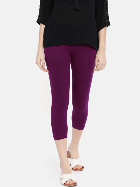 

Bitz Women Purple Organic Cotton Capris