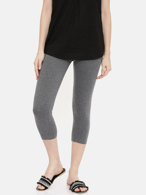 

Bitz Women Grey Organic Cotton Capris