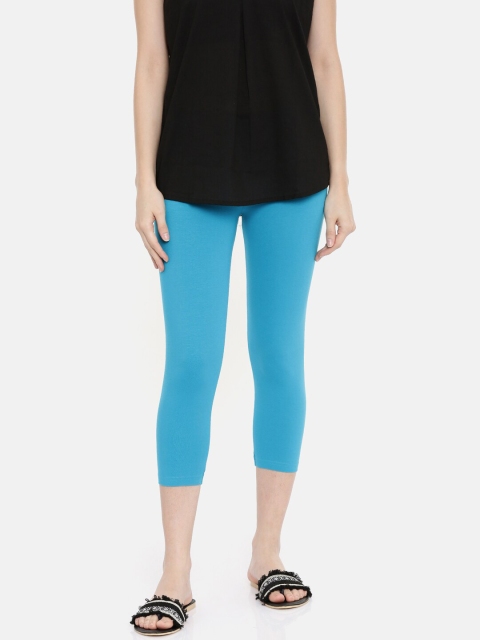 

Bitz Women Turquoise Blue Capris