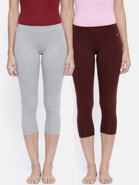 

Bitz Women Set of 2 Organic Cotton Capris, Grey