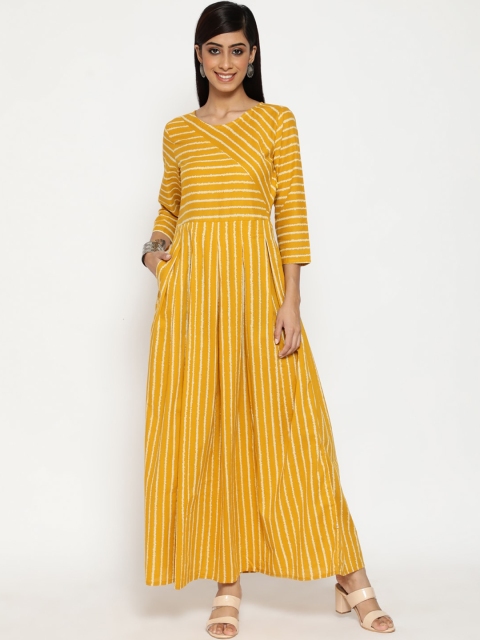

Luni Mustard Yellow Striped Maxi Dress